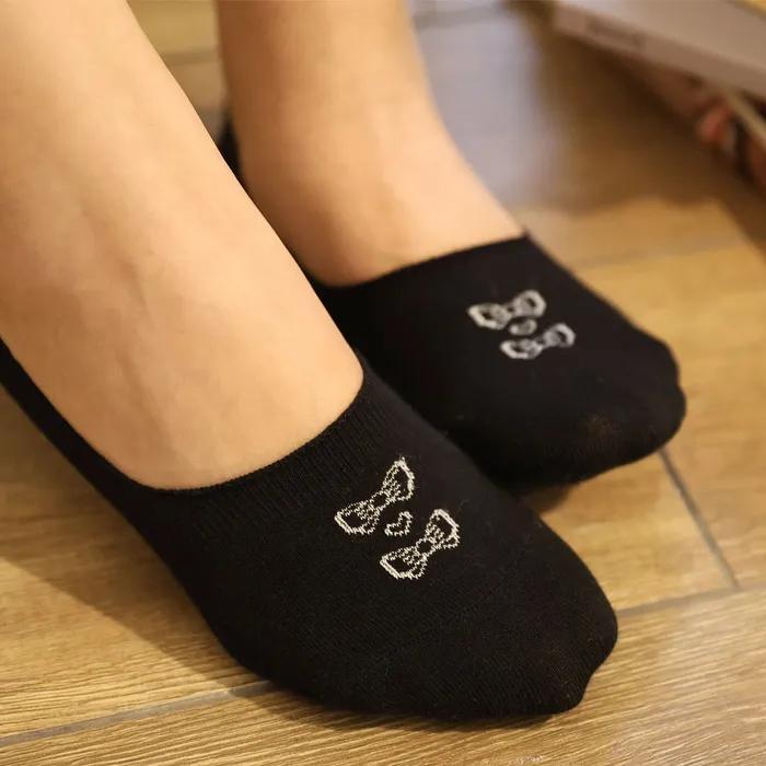 F02_LOVELY RIBBON FAKE SOCKS_black