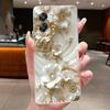 Case For OPPO A57 5G/A77 5G/Realme V23 5G/Narzo 50 5G Flower Butterfly Phone Cases Soft Silicone Transparent TPU Jelly Cover