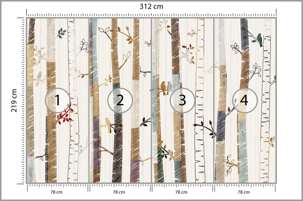 Photomural Forest Self-Adhesive Mural 312x219