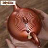 400ml Yixing Purple Clay Teapots Handmade Fish Pot Raw Ore Dragon's Blood Sand Conch Roasting Kettle With Infuser Zisha Tea Set