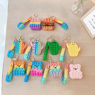 Αισθητηριακά Παιχνίδια Push Bubble Μίνι Πορτοφολάκι Παιδική Τσάντα Σιλικόνης Πορτοφολάκι για Κέρματα