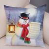 50 Style Merry Christmas Cushion Cover Decor Cute Cartoon Santa Claus Snowman Pillow Case Soft Plush Pillowcase for Sofa Home