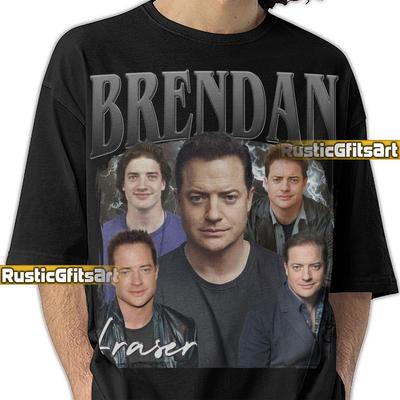 BRENDAN FRASER SHIRT, Brendan Fraser Custom T-Shirt, Brendan James Fraser Vintage Bootleg Tees, Brendan Fraser Fans Gift