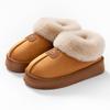 Bag Heel Cotton Slippers Women's Autumn and Winter Indoor Velvet Warm Confinement Shoes Thick Sole Outer Wear Cotton Shoes Plush Snow Boots