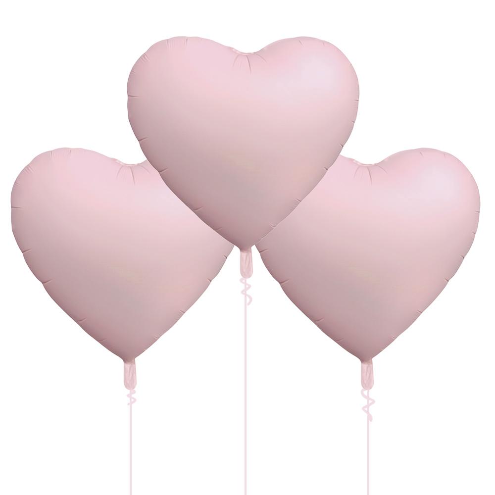 3-Pack 30inch Heart-Shaped Aluminum Foil Balloons, Matte Pink Heart Balloons, Party Balloons, Suitable for Valentine s Day, Birthday Parti Other