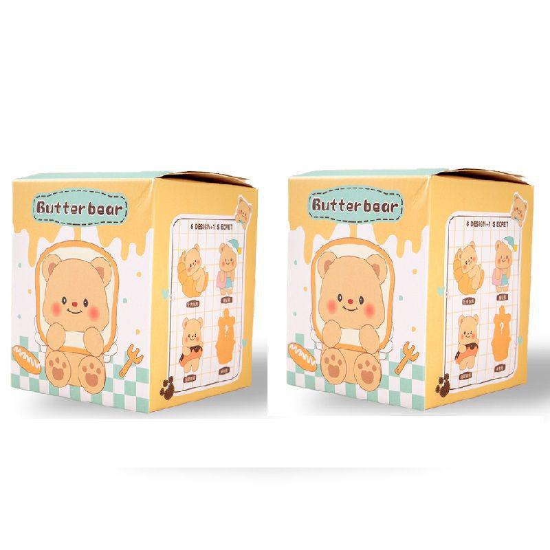 Butter Bear Blind Box Figure: Internet Celebrity Milky Little Bear Doll for Desktop or Car Decoration and Birthday Gift.