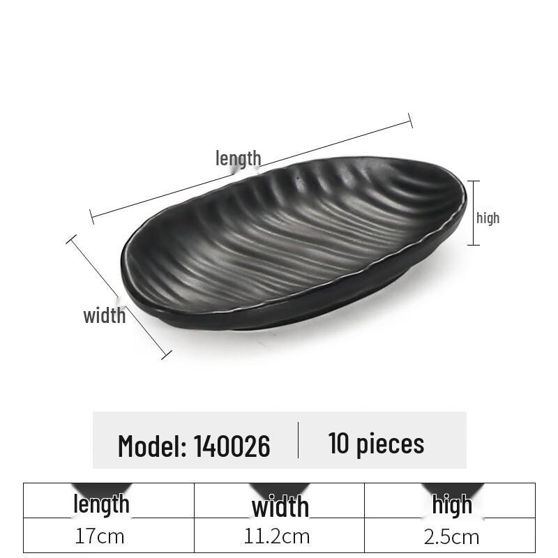 Japanese Style Melamine Appetizer Dish Style Twenty-One (Pack of 10)