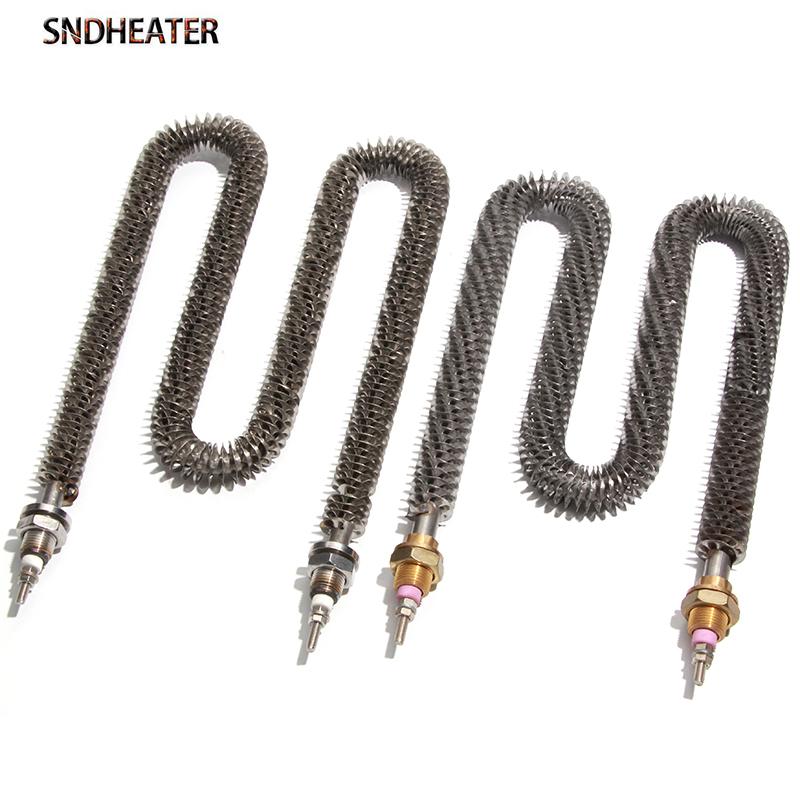 SNDHEATER Vzduchem sušený trubkový žebrovaný rychloohřívací kanál M18*25 110V 220V 1,5KW 2KW 2,5KW 3KW 3,5KW Větrací ohřívač pro chov zvířat