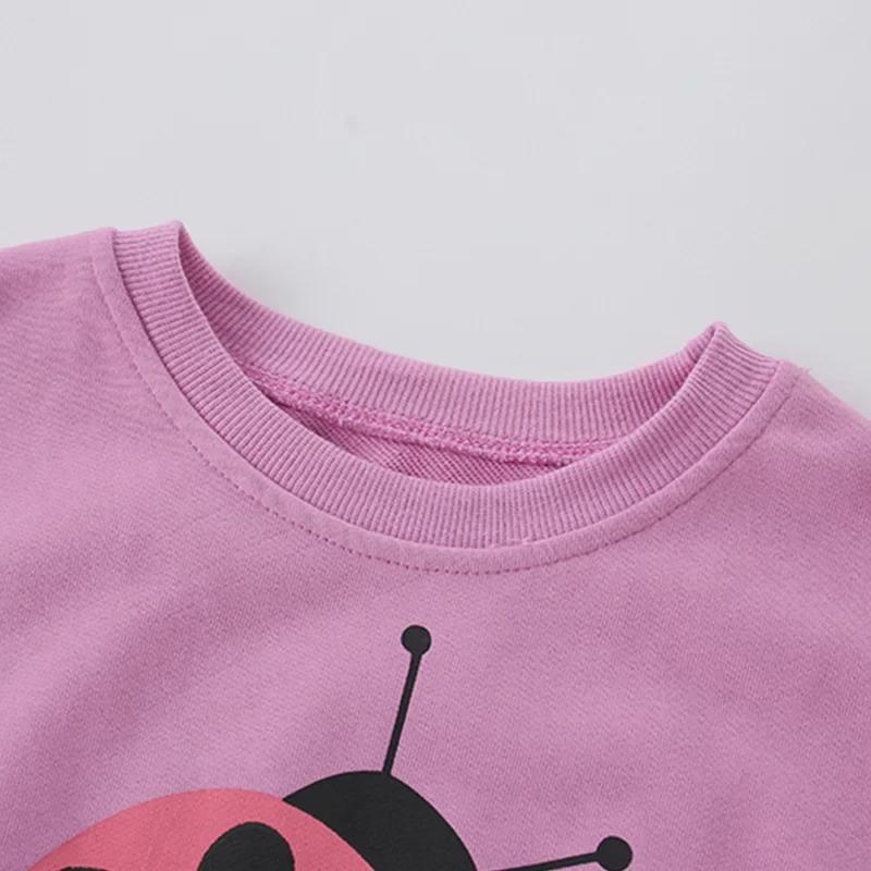 Malwee Girls' Round Neck Long-Sleeve Casual Sweatshirt - Autumn European & American Style