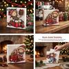 Decorative Winter Kitchen Accessories Snowman Napkin Holder for Dining Table, Wood Vertical Farmhouse Style Dispenser, Christmas Tissue Storage