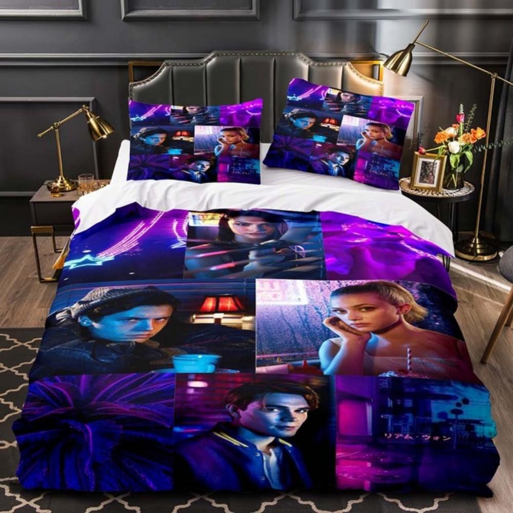 New Movie Riverdale Bedding Set Teens Boys Duvet Cover Set with Pillow Cover Comforter Set Single Queen King Full Size Bed Linen