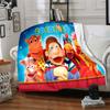 Cocorico Animal Puppet Show Flannel Blanket Super Soft Warm Cozy Blanket for Sofa Bed Office Travel All‑Season Home Decor Gift