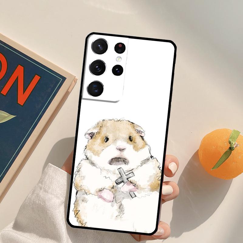 Hamster Kunst Handyhülle Für Samsung Galaxy S25 Ultra S24 S20 S21 S22 S23 Plus S9 S10 S25 FE Rückseite