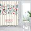 Merry Christmas Shower Curtains New Year Santa Bathroom Decor Bath Curtain Cartoon Snowman Elk Bath Bathroom Curtains
