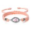 Cross-Border Alloy Bamboo Evil Eye Bracelet: Starry Eyed Woven Couple Bow Design