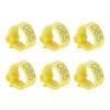 100Pcs Bird Foot Rings Bands 10mm 001-100 Numbered Pigeons Identify Clip Poultry SupplyYellow