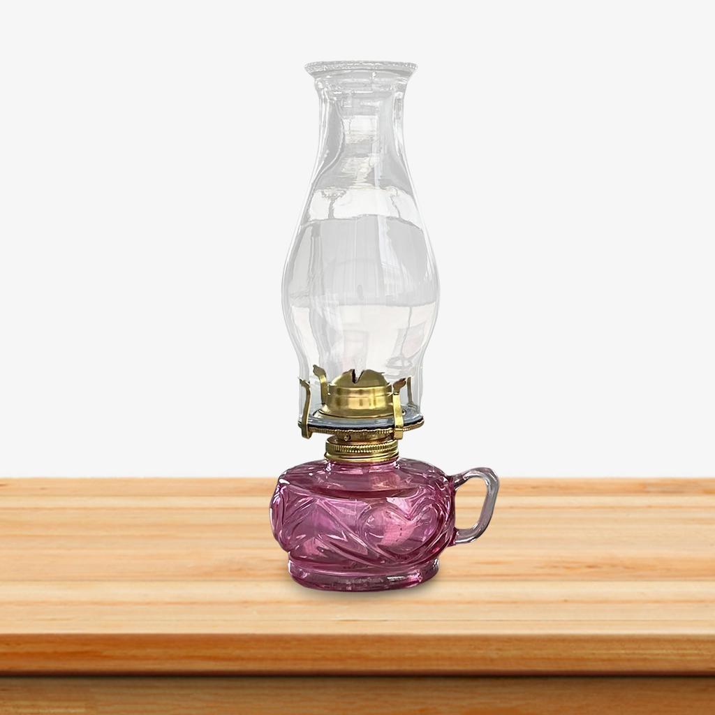 Retro Style Kerosene Oil Lamp Durable Altar Supplies with Lamp Wick Windproof Glass for Church Hiking Holiday Bedroom Christmas