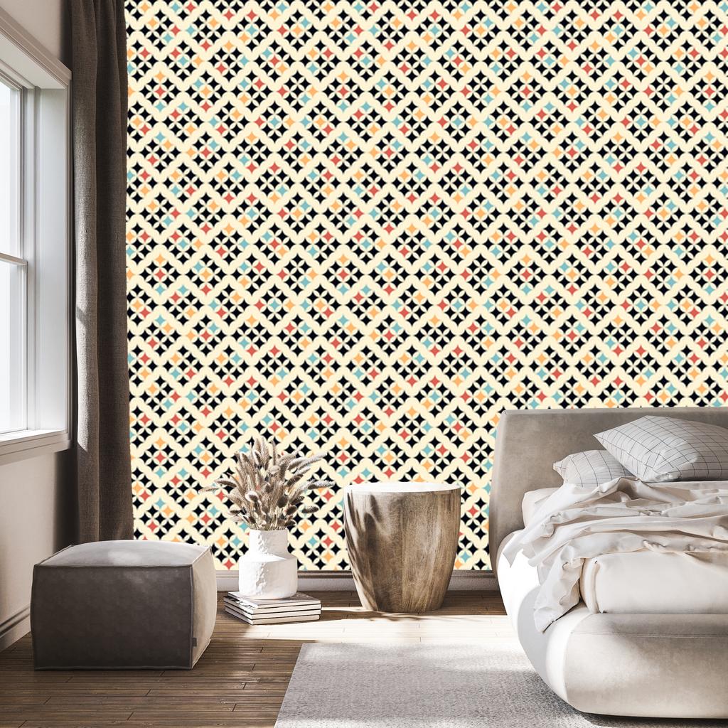 Retro Pattern Wallpaper for Living Room and Bedroom 50x1000