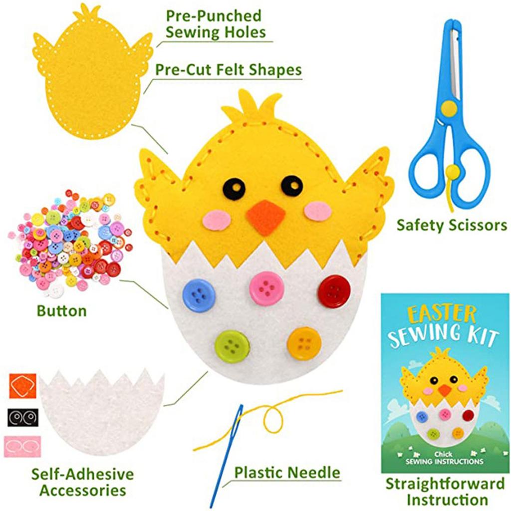 Easter Decorations, Easter Craft Kit Kids Sewing Kit Fun DIY Children Craft And Sewing Kits
