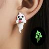 Gotische Geister-Ohrstecker, leuchtende Kürbis-Ohrhänger, Halloween-Ohrringe, Ohr-Accessoires