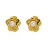 2026 Pearl Earrings Women's Versatile High-end Temperament Fashion Flower Stud Earrings Jewelry