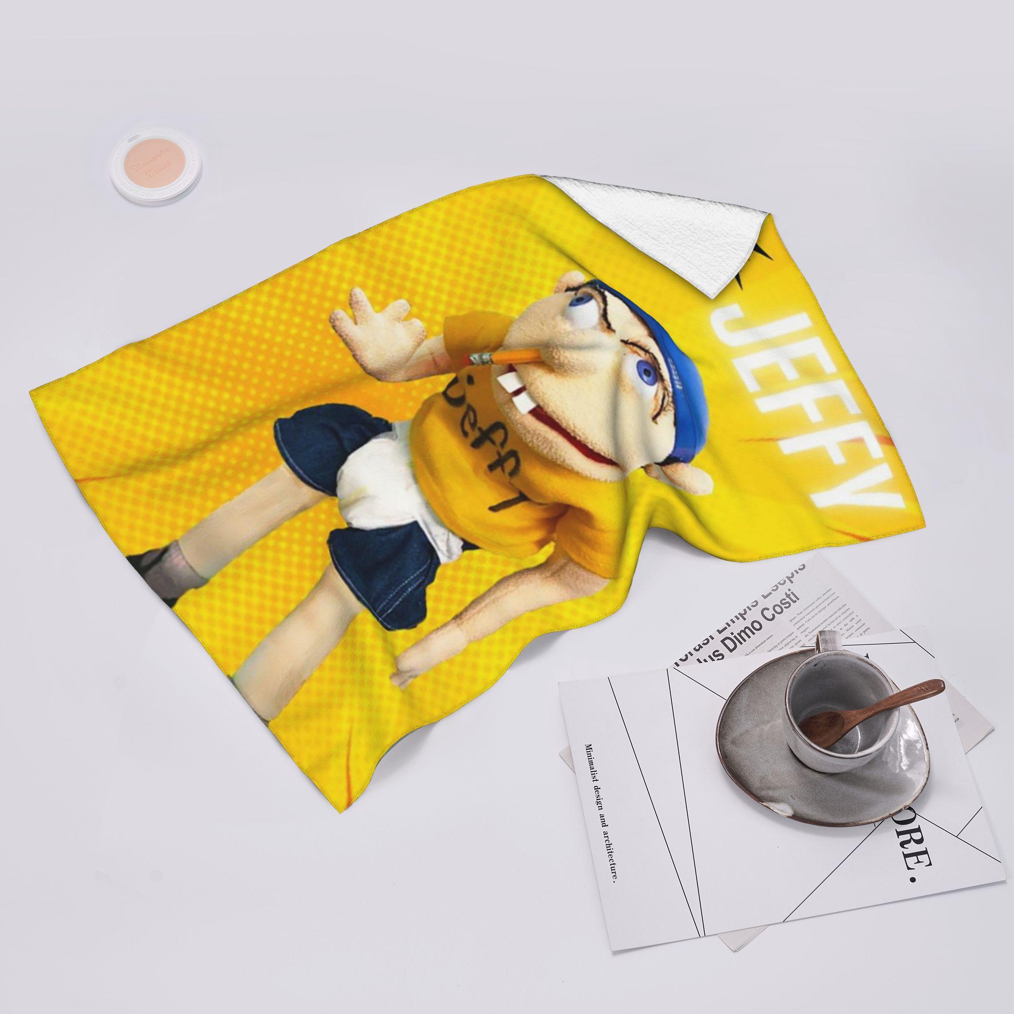 Ka Chen Muda White Jeffy Puppet Soft Face Towel Quick Dry Pool Bath Cotton Towels Breathable
