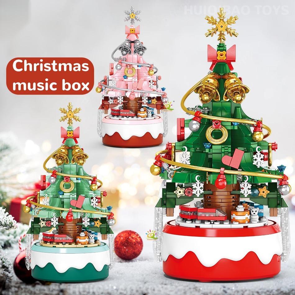 ToylinX Mini Weihnachtsbaum Modell Bausteine – Kinder DIY Spielzeug für festliche Dekoration, zum Verschenken & zur frühen pädagogischen Entwicklung