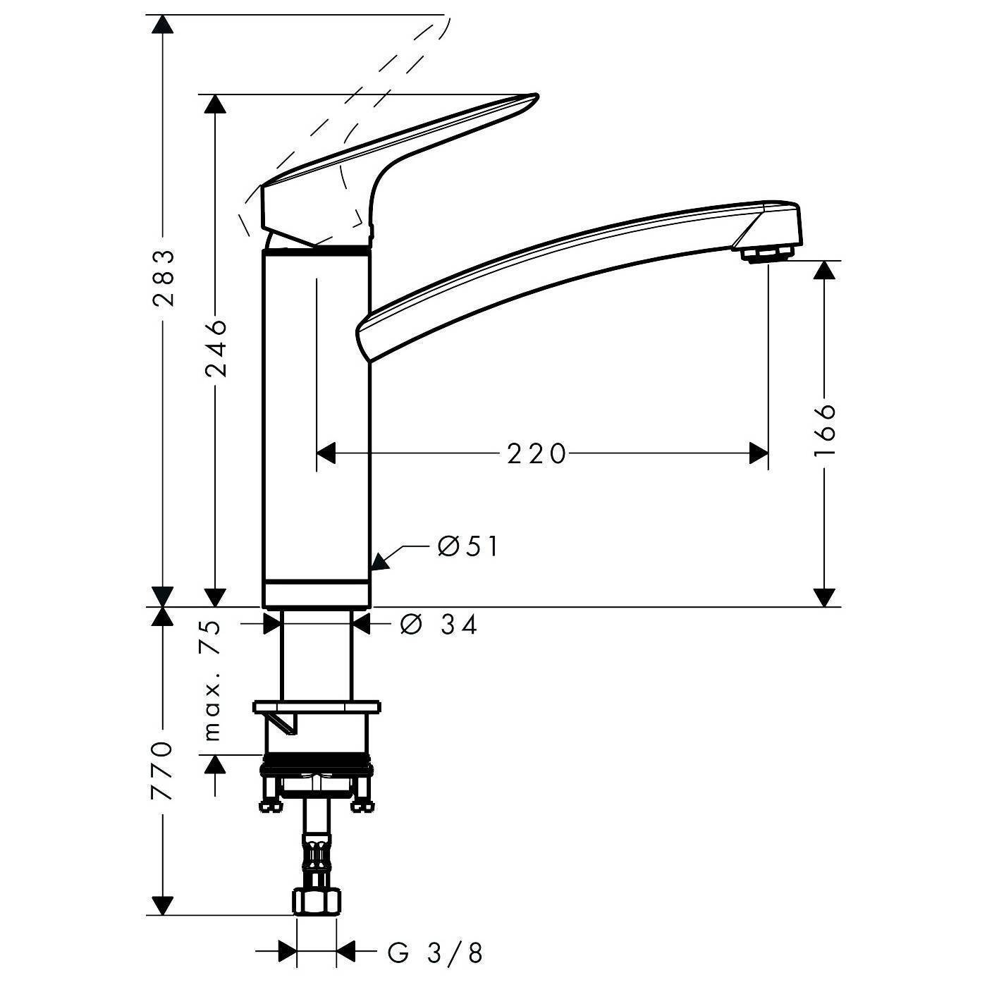 

Kitchen Faucet Hansgrohe 71 833 000