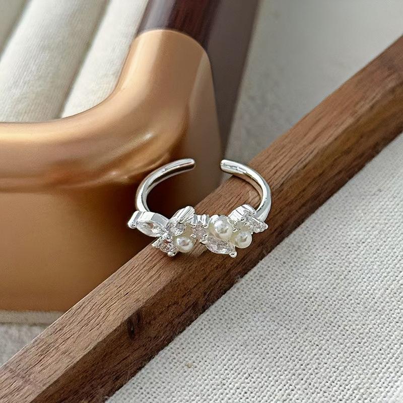 Super Fairy Butterfly Zircon Bead Open Ring Female Niche Design High Sense Personality Temperament Ring