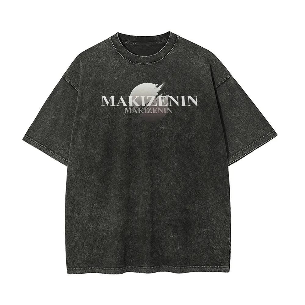 

Maki Zenin T Shirt Jujutsu Kaisen Men Acid Wash Toji Soul Awakened Anime Streetwear Zenin Clan Back Scar Tee M