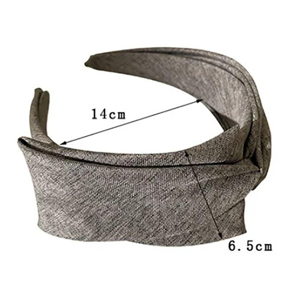 Korean Style Knit Headband Soft Stretchable Makeup Hair Hoop Crumpled Texture Wide Bezel Ladies Hair Accessories Daily Use