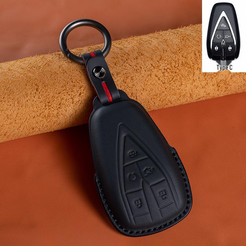 Changan Genuine Leather Key Case for EADO, CS75, CS35, CS55PLUS, Oshan X5/X7, UNI