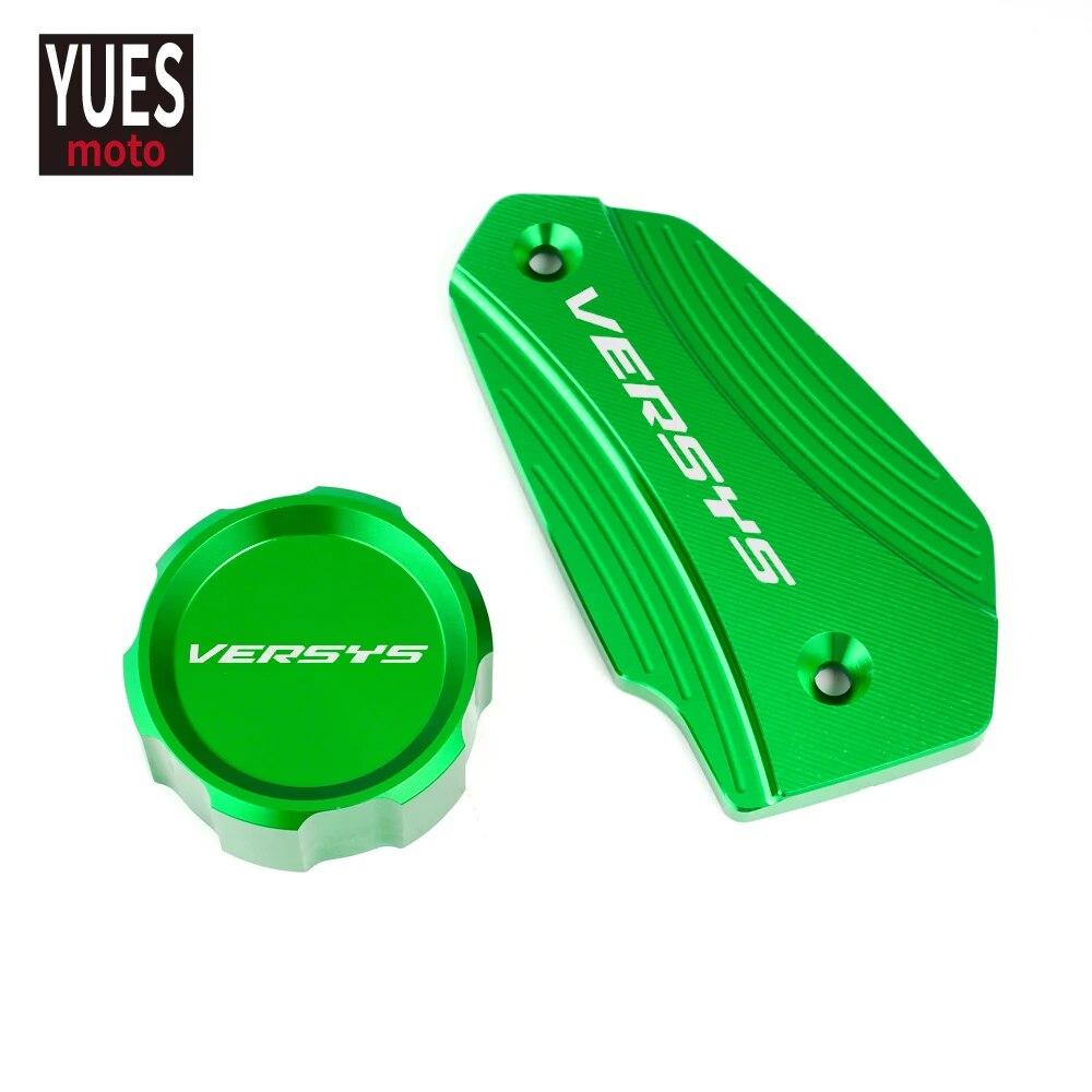 Motorcycle Accessories CNC Front & Rear brake Fluid Cylinder Master Reservoir Cover Cap For Kawasaki VERSYS 650 VERSYS650