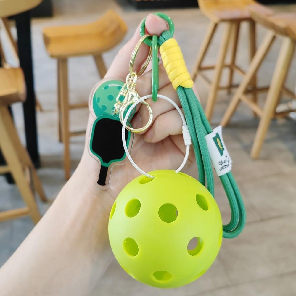 Detachable Pickleball Racket Pendant Acrylic Fitness Series Pendant  Bag Accessories