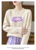 French Retro 3D Flower Wool Knit Top – Versatile, Loose, Stylish & Casual with a Slimming Round Neck Design