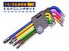 Tamper-proof Torx Wrench Set, 9-piece Torx Key Set, T10, T15, T20, T25, T27, T30, T40, T45, T50, Male Torx, Star, Flower, and Hole