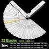 32 Blades Feeler Gauge Set Professional Guitar Setup Tool Luthier Measuring Gauge For Guitar Neck Relief String Height Nut Slot Adjustment Musical Ins