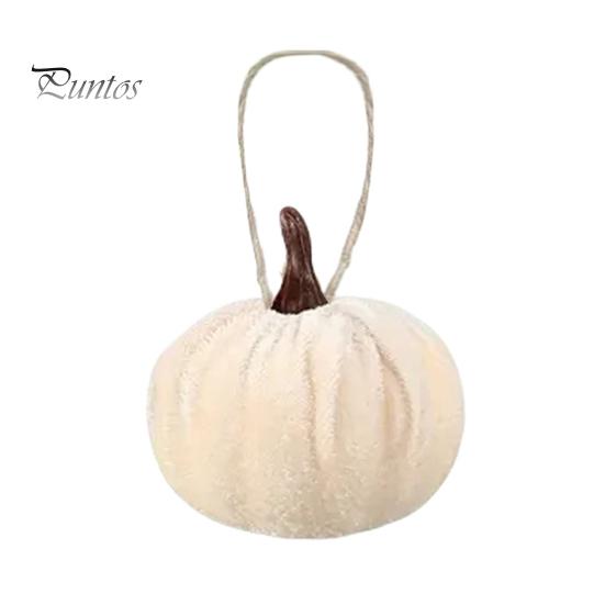 Retro Autumn Home Decorations Velvet Pumpkin Hanging Decor, Fall Harvest Ornaments with Decorative Pumpkins Hemp Rope Jute Rope, Thanksgiving