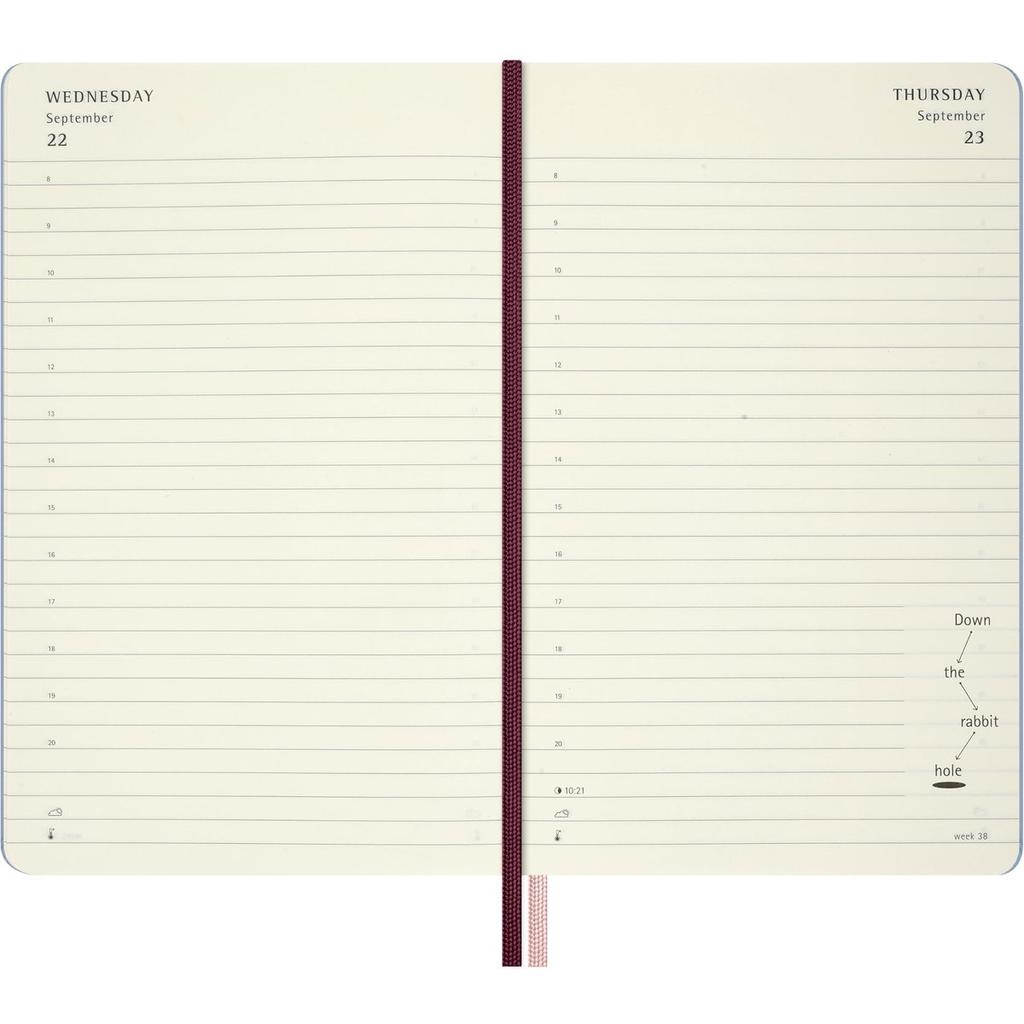Moleskine 2027 Alice in Wonderland Daily Diary Planner Large Hardcover Blue White Rabbit DHAL12DC3Y27