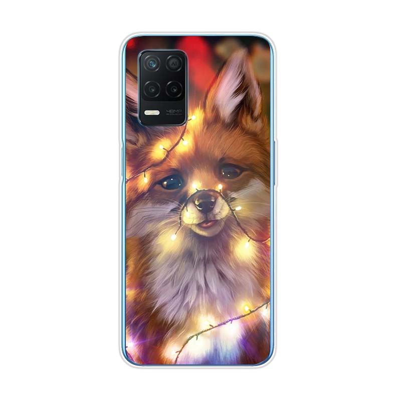 Flower Animal Tiger For Realme 8 8i V3 V5 GT Neo Flash Edition Explorer Master Neo2 Narzo 30 50i 50A C21Y Phone Case