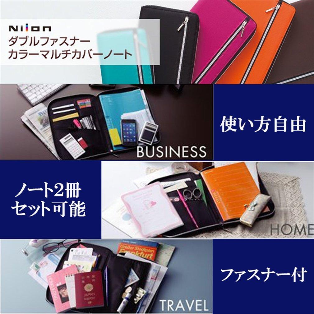 Raymay Fujii Multi-Cover Notebook Cover, Nilon, Double Zipper, B5, Navy, CN202K