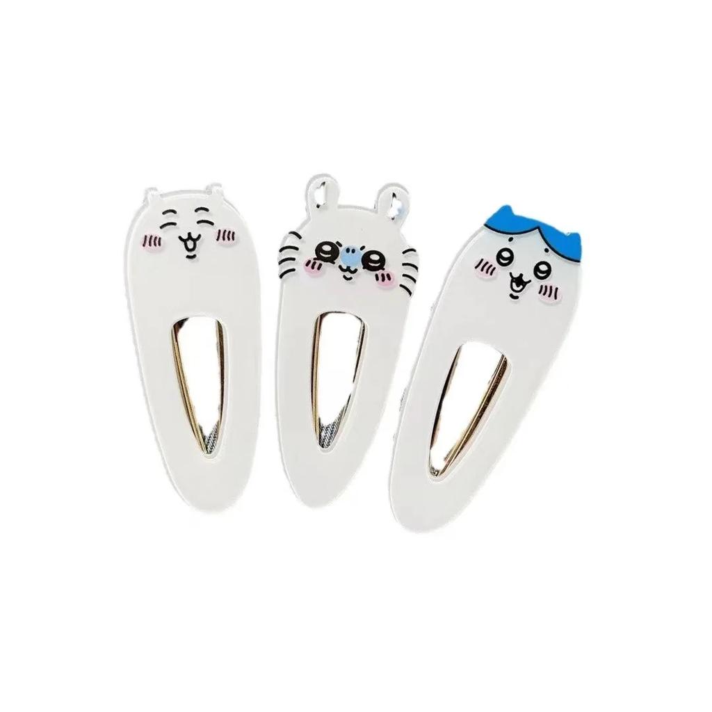 New jiyi Rakko Acrylic Hairpin Hachiware Usagi Momonga Squirrel Chestnut Head Cute Cartoon Duckbill Clip Student Girl