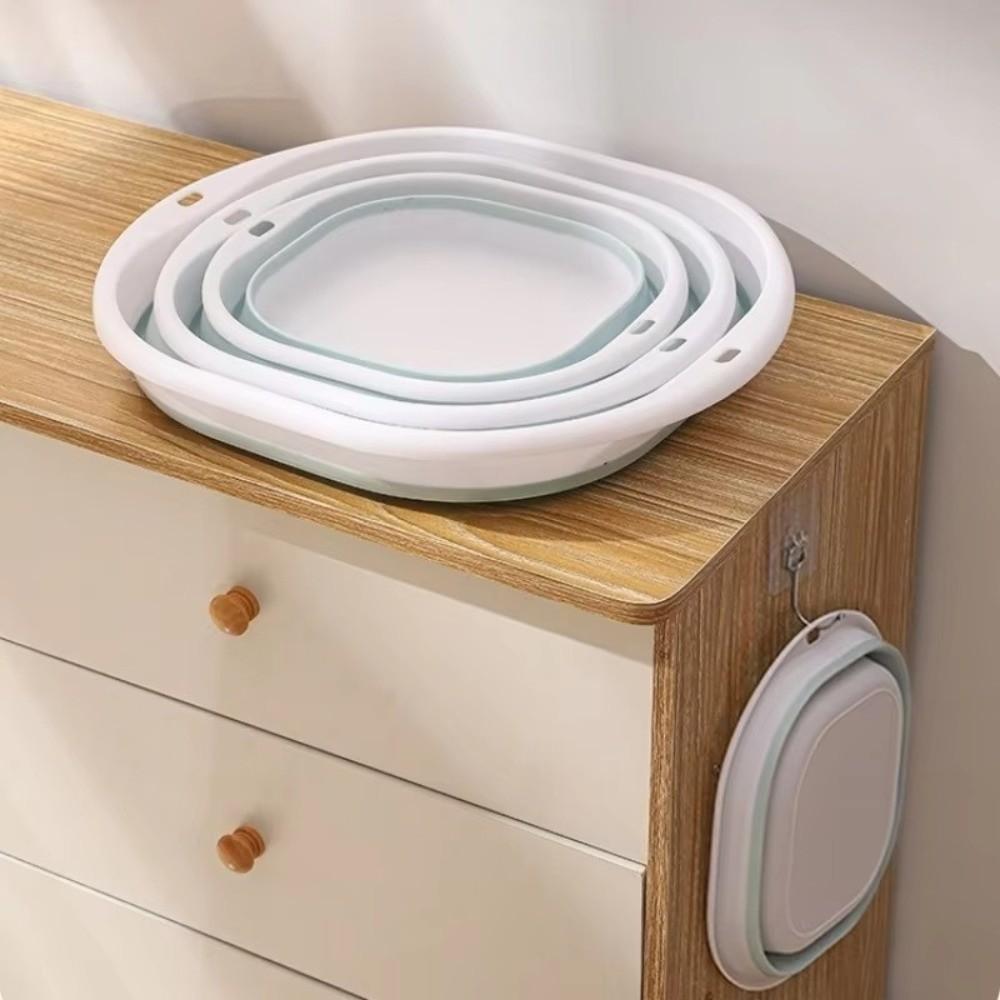 New Plastic Folding Basins Hangable Easy to Carry Folding Laundry Tub Wash Basin for Home Student Dormitory