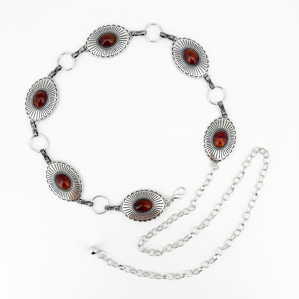 Catena da vita turchese bohémien vintage - Accessorio da donna in stile etnico