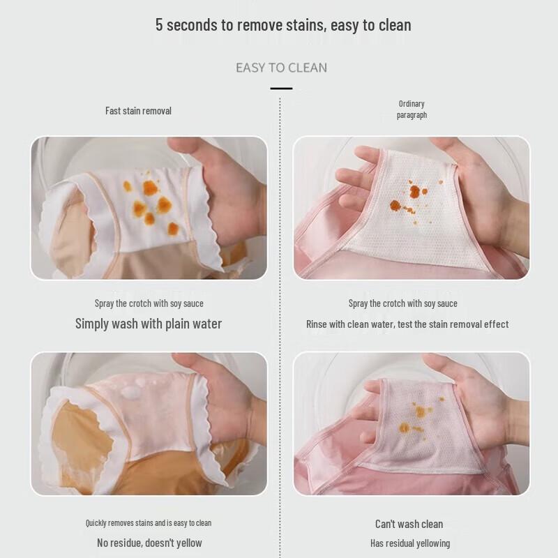 LangSha Women's Seamless Antibacterial Underwear 5-Pack