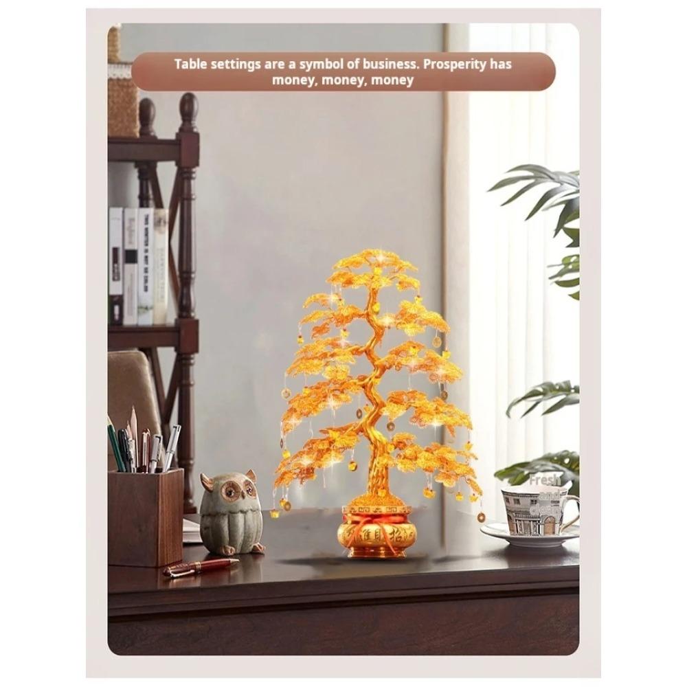 Cash Cow Handicraft Fortune Tree Fortune Decoration Golden TreeShaped Ornaments Creative Home Furnishin