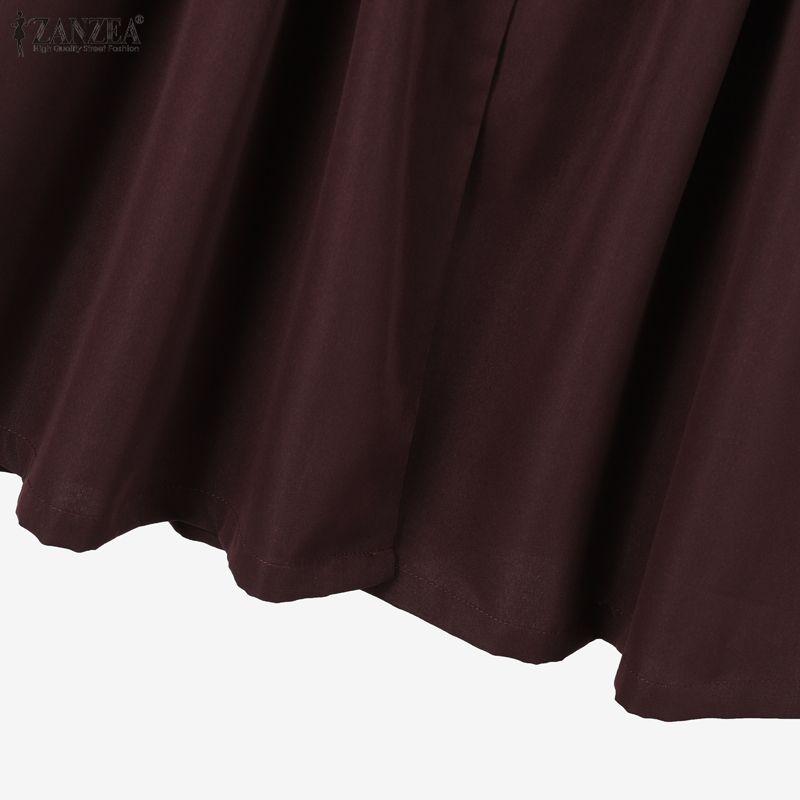 ZANZEA Women Short Sleeve Blouse and Long Skirts Summer Two Piece Suit Sets