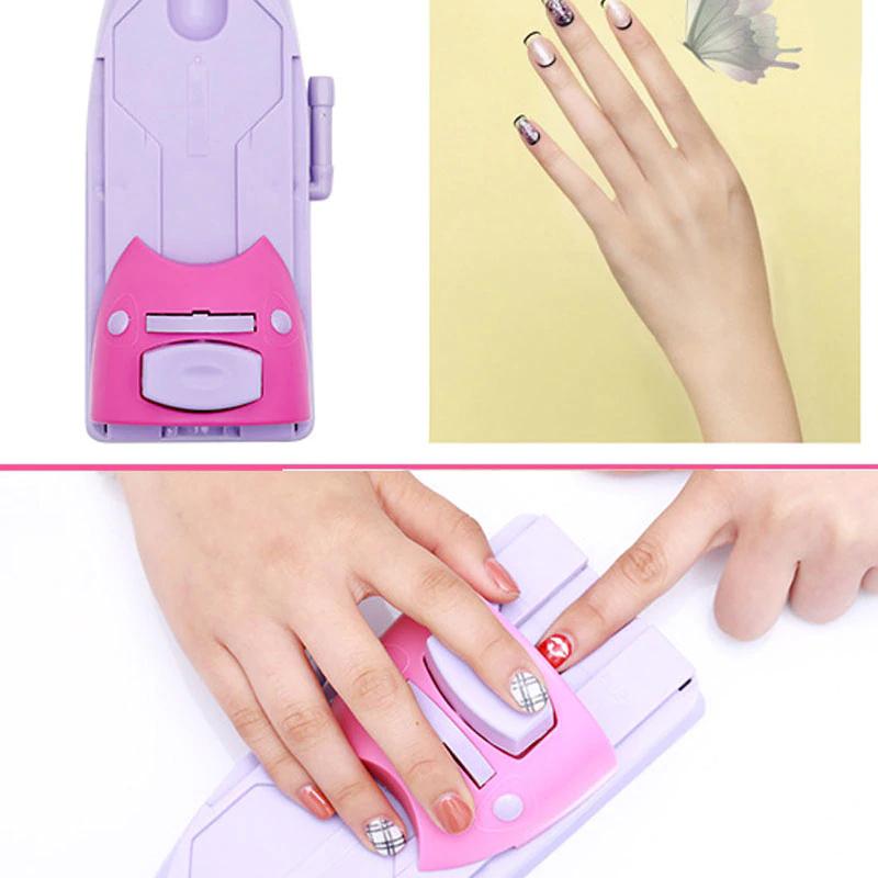 Manual Nail Art Printing Machine Metal Stamping Plates Manicure Nail Color Draw Polish Nail Printer Set Tool