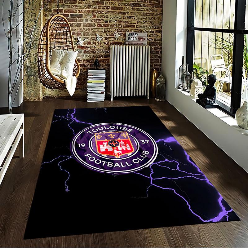 Toulouse FC Logo Carpet Suitable As a Non-slip Mat for the Living Room or Bedroom Sofa