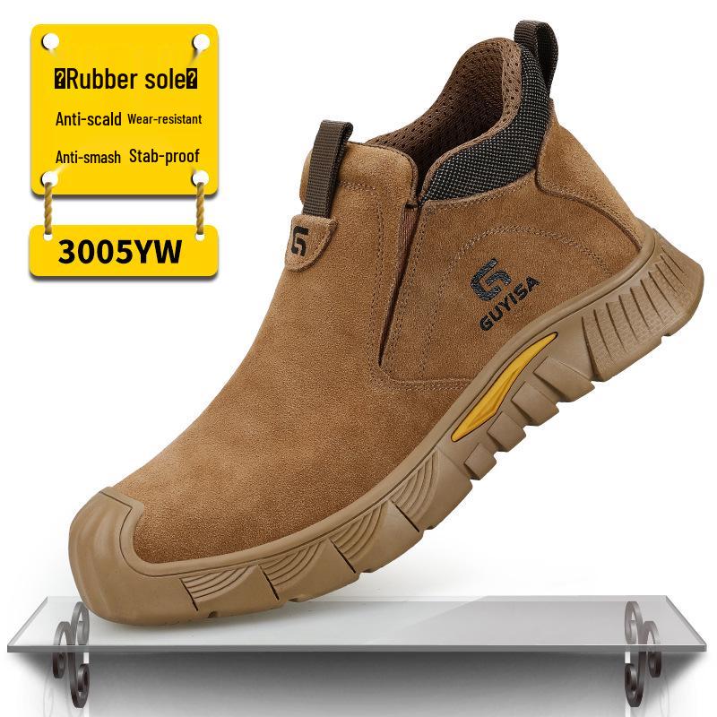 Pantofi de lucru de siguranță pentru bărbați cu bombeu din oțel - Antiderapante, Anti-impact, Anti-perforare, Rezistenți la uzură și Rezistenți la căldură